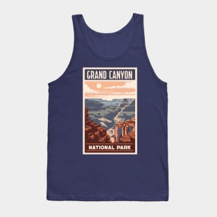 A Vintage Travel Art of the Grand Canyon National Park - Arizona - US Tank Top